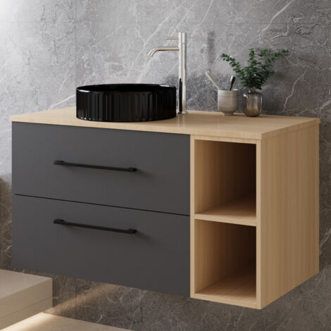 Badmöbel Badezimmer unterschrank 80cm mit waschtisch 36cm