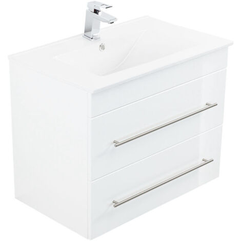 Badmöbel Casa Infinity 750 SoftClose weiss hochglanz