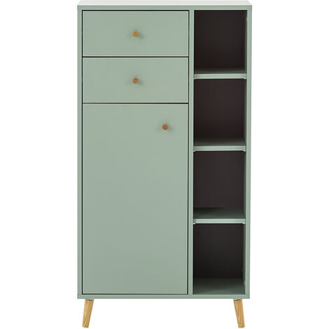 Badmöbel Midi-Schrank BELFORT-80 in mint, B/H/T ca. 60,2/113,4/33,1 cm