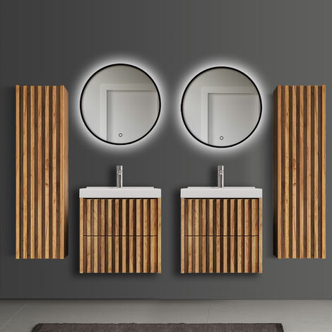 Badmöbel Set modern 6-teilig Eiche Desio-107