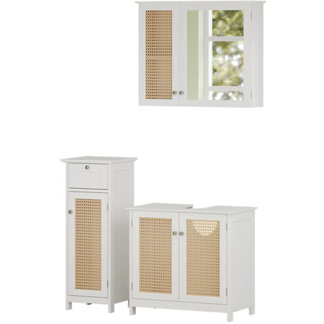 Badmöbel-Set Rosario, Weiß, 3 teilig, Vicco