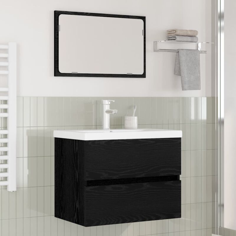 Badezimmermöbel Set 3 Pcs Artisan-eiche Holzwerkstoff Vidaxl