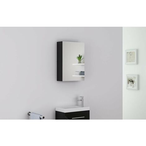 Badmöbel Spiegelschrank TT006 in schwarz