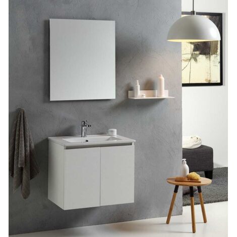 Badmöbel Vinci 60Cm Mit Zwei Türen Modell Weiss Foresta