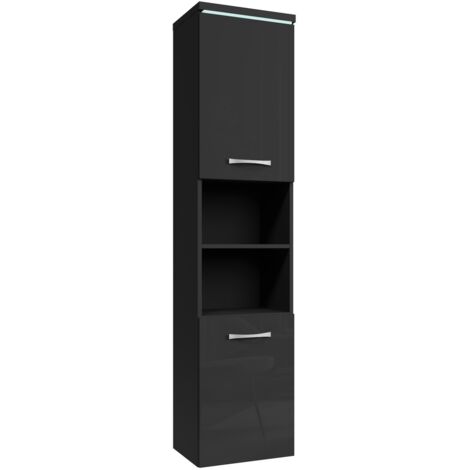 Badplaats Columna de baño Paso 35 x 35 x 160 cm - Negro alto bri