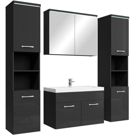 Badplaats Conjunto de muebles de baño Paso XL 80 x 40 cm - Negro