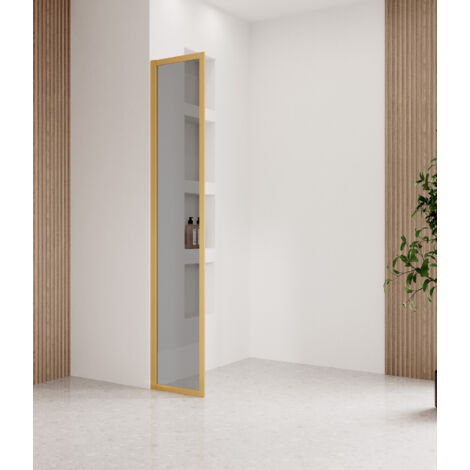 Badplaats – Douche à l'italienne Georgia 40 x 200 cm – Verre de sécurité 8 mm – Traitement nano – Montage facile sur receveur ou sol