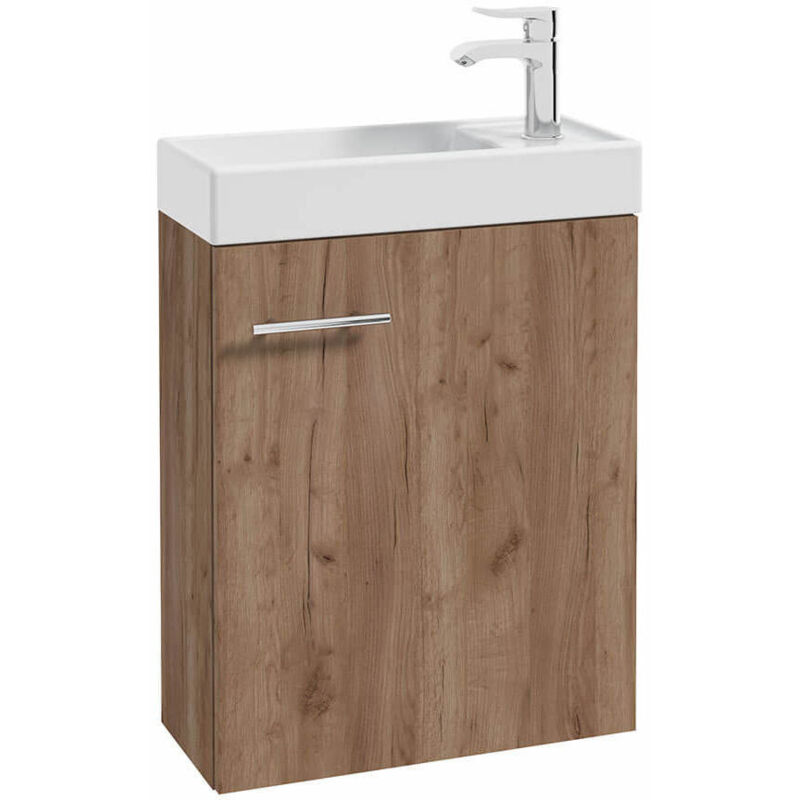 Badplaats - Meuble sous-lavabo Keno 50 x 23 cm - Chêne Brun - Meub