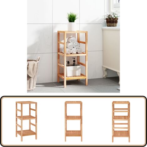 Badregal 35,5x35,5x79 cm Massivholz Nussbaum - Holzregal - Nussbaumregal - Badezimmerregal - Duschregal - Aufbewahrungssystem