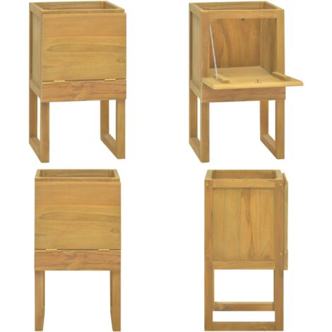 Badschrank 41x40x75 cm Massivholz Teak - Badschrank - Teekholzmöbel - Badezimmermöbel - Aufbewahrungsraum - Garderobe - Home & Living