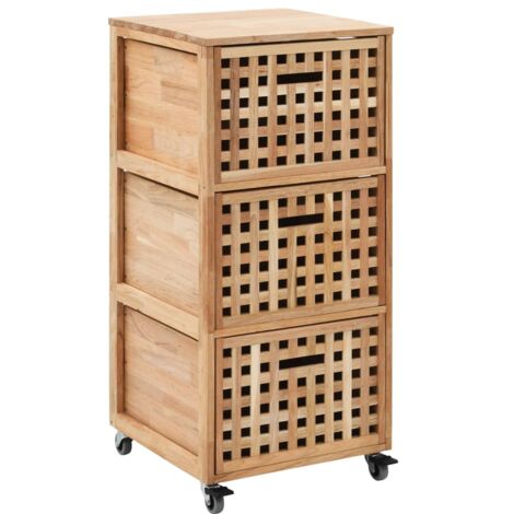 Badschrank 41x41x91 cm Massivholz Walnuss