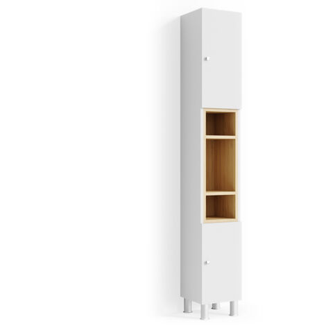 Badschrank Aquis, Weiß, 30 x 190 cm, Vicco