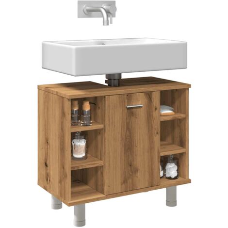 Badschrank Artisan-Eiche 60x32x53,5 cm Holzwerkstoff vidaXL