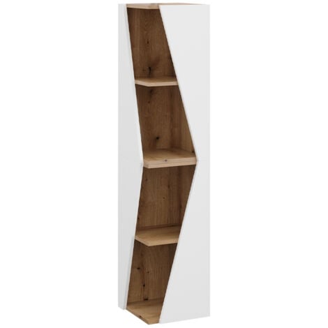 Badschrank Benno, Weiß/Artisan, 31.6 x 70.5 cm mit 3 Ablagen, Vicco
