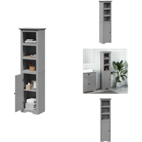 Badschrank BODO Grau 44x30x160 cm - Badschrank - Badschränke - Badezimmerschrank - Badezimmerschränke