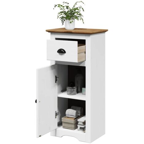 Badschrank BODO Weiß und Braun 44x30x90 cm vidaXL992649