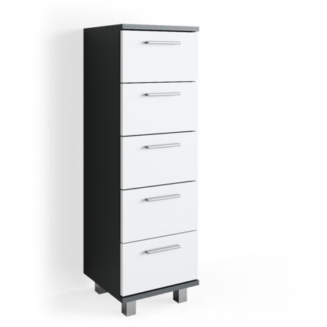 Badschrank Ilias, Anthrazit, 30 x 95 cm, Vicco