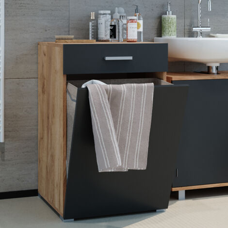 Badschrank Matteo, Anthrazit, 50 x 78.5 cm, Vicco