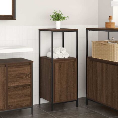 Badschrank mit Regalen Braun Eichen-Optik 36x35x95 cm vidaXL
