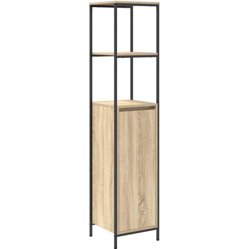 Badschrank Mit Regalen Sonoma-eiche 36x35x165 Cm Vidaxl