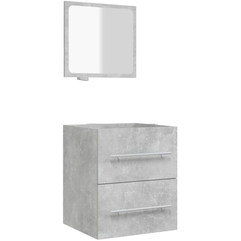 Badschrank Mit Spiegel Betongrau 41x38, 5x48 Cm Vidaxl