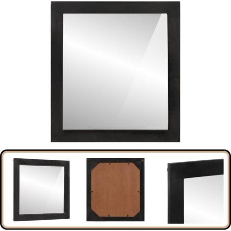 Badspiegel 55x1x60 cm Glas und Massivholz Mango - Badezimmerspiegel - Spiegel - Badmöbel - Mangoholz - Glas