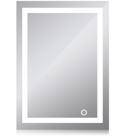 Badspiegel mit Beleuchtung,Badezimmerspiegel mit Beleuchtung LED Touch (50x70cm)