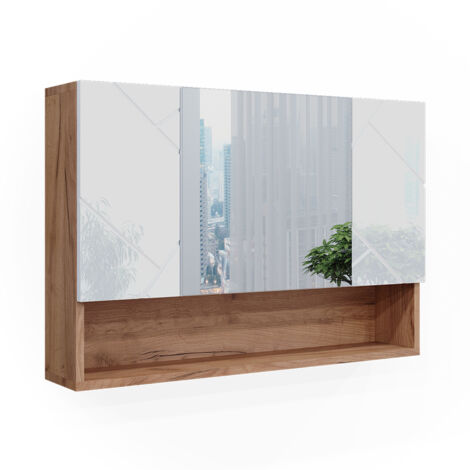 Badspiegelschrank Irma, Eiche, 80.1 x 55 cm, Vicco