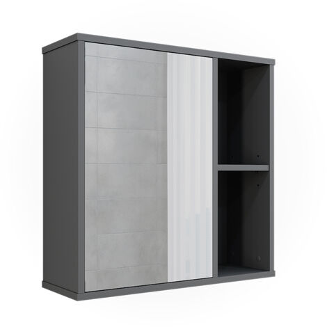 Badspiegelschrank Leano, Anthrazit, 60 x 60 cm, Vicco