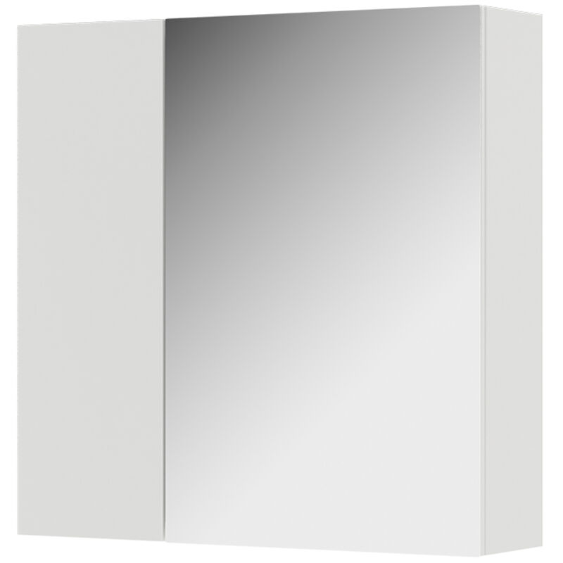 Badspiegelschrank Leopold, Weiß, 60 X 59.2 Cm Mit Regalböden Und 1 Spiegeltür, Vicco