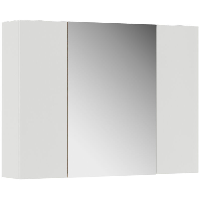 Badspiegelschrank Leopold, Weiß, 80 X 59.2 Cm Mit Regalen, Vicco