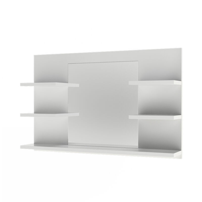Badspiegelschrank Wilbur, Weiß, 78 X 50 Cm Mit Regalen, Vicco