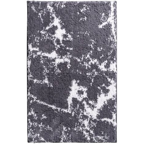 Badteppich Marmor Grau-Weiß 90 x 60 cm RIDDER - Grau