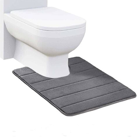 Badteppich, Memory Foam Con Toilette Badteppich, U-sd Anti-Rutsch saugfähig dick weich waschbar Badteppiche, 20 X 24( )