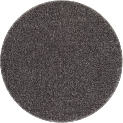Badteppich SANTA Kreis eben, rutschfest, weich – grau grey rotondo 50 cm