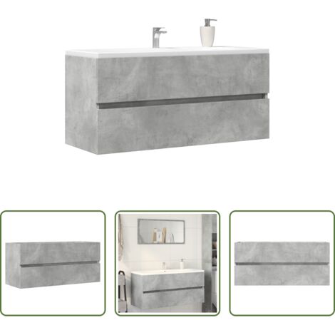 Badwandschrank -  Waschbeckenunterschrank Betongrau 100x38,5x45 cm Holzwerkstoff