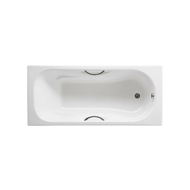 

Bañera de fundición Roca rectangular con fondo antideslizante y asas Malibu 1600x700x420mm