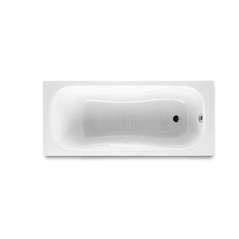 

Bañera Roca de acero rectangular fondo antideslizante Princess 1700x700x430mm Blanco