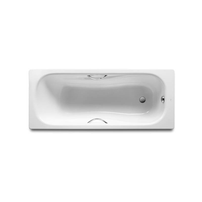 

Bañera Roca de acero rectangular fondo antideslizante Princess 1700x700x430mm Blanco