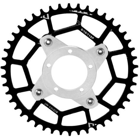Bafang BBS01/BBS02 Kettenblattadapter für E-Bikes, 46 Zähne, 104 mm Lochkreis, hochfest, schwarz