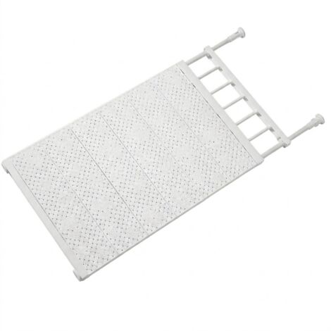Baffle extensible blanc réglable 53-90cm, sans percer, optimisation rangement placard