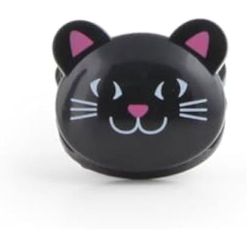 Bag Clips - Kikkerland - Set of 6 - Black and Pink - Cat Design - Practical and Aesthetic