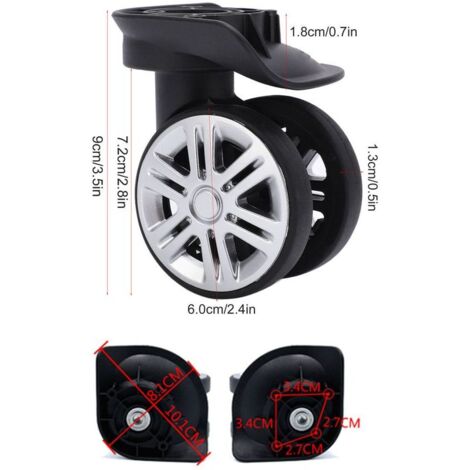 Roues De Valise Durables, Roulettes Pivotantes, Chariot De Bagages, Roues Silencieuses Avec Vis Pour Réparation Et Remplacement - Chine Roulette Valise Et Bagages Roue Prix
