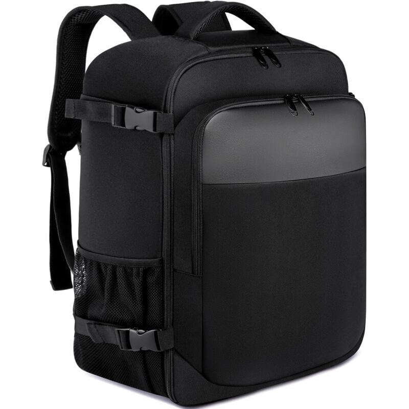 Aougo - Baggage Cabine 40x20x25 pour Sac à Dos Voyage Cabine Avion 20L Bagage à Main,Noir