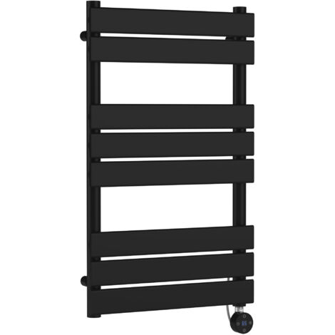 Bagnall Electric Flat Panel Heated Towel Rail 840x500, Matt Black