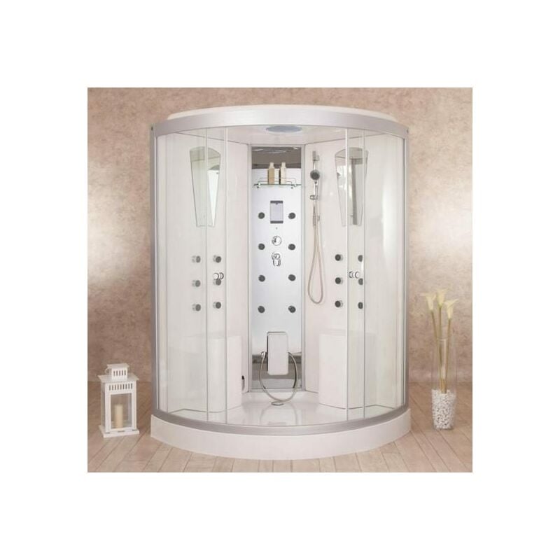 Cabina Doccia Con Sauna.Bagno Italia Box Doccia Idromassaggio 130x130 Cm Cabina Per Due Persone Standard C4b 01015