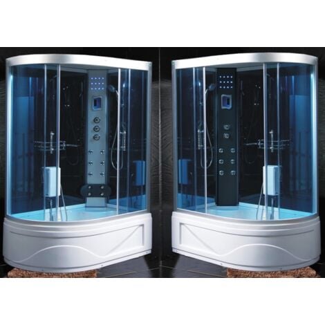 Bagno Italia Box Idromassaggio cabina doccia multifunzione 115x90cm versione sinistra con Vasca bagno turco