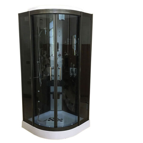 Bagno Italia Cabina idromassaggio 90x90cm semicircolare cromoterapia radio
