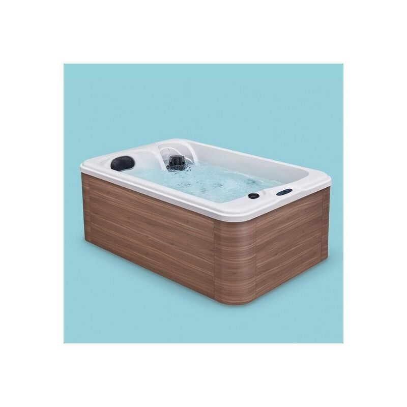 Bagno Italia - Minipiscina spa relax 175x115 cm 15 getti idromassaggio riscaldatore led ozonoterapia