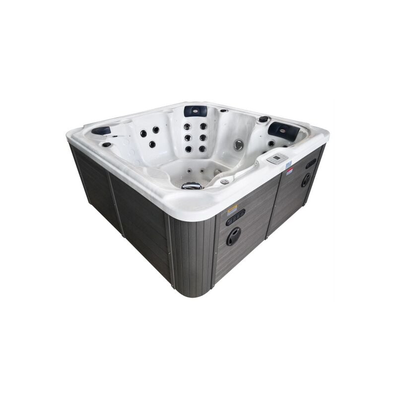 Bagno Italia - Minipiscina spa relax 210x210 cm 52 getti 6 posti radio bluetooth ozonoterapia e led